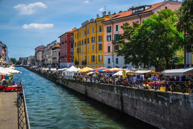 Naviglio Grande - Mailand, Italien Naviglio Grande - Milan, Italy