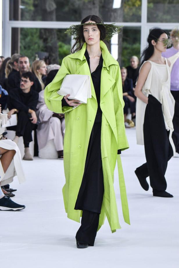 PFW: Issey Miyake Spring Summer 2025 Collections fashion show A model is seen on the catwalk at the Issey Miyake fashion
