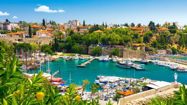 Harbor in Antalya old town or Kaleici in Turkey Harbor in Antalya old town or Kaleici in Turkey