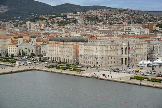Piazza Unità d’Italia in Triest, Luftaufnahme