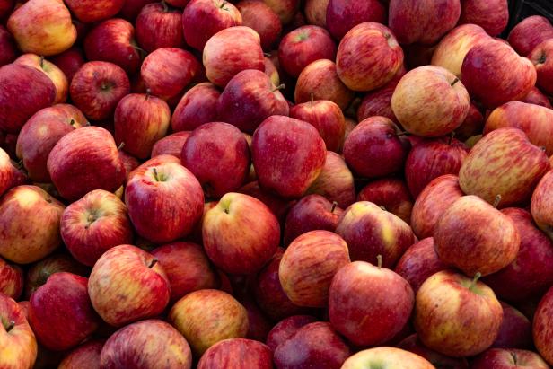 Red Apples on the Market Stall