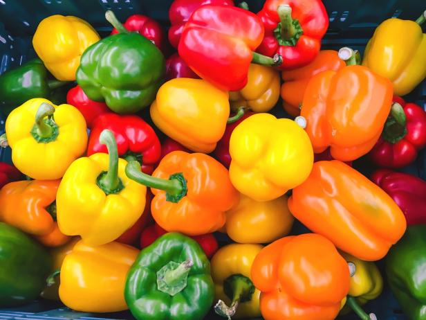 Colorful paprika background