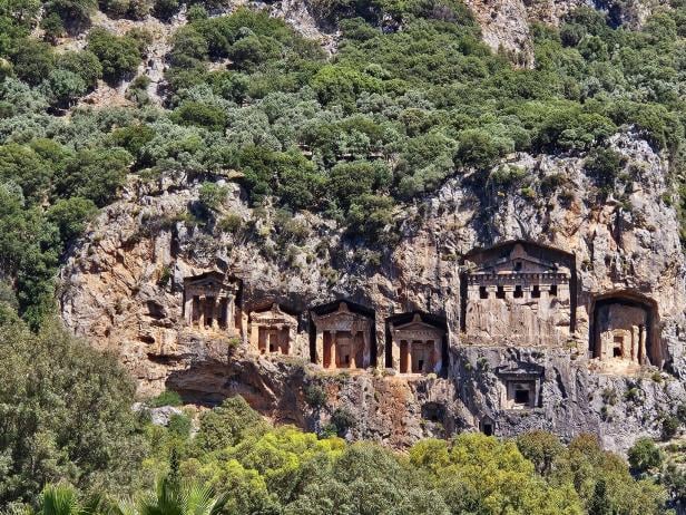 Die lykischen Felsengräber in Dalyan