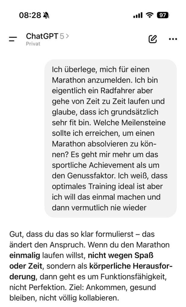 Nachrichten von ChatGPT an Michael Sommer Nachrichten von ChatGPT an Michael Sommer