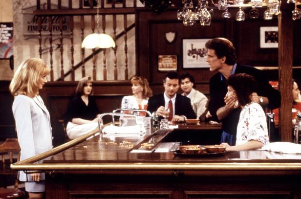 Serie "Cheers", Shelley Long, Ted Danson, Rhea Perlman