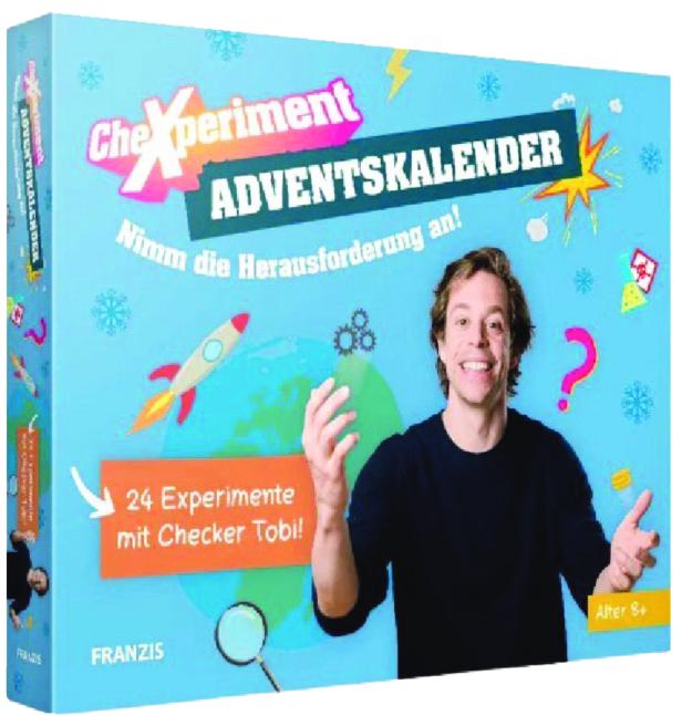Chexperiment-Kalender mit Checker-Tobi.