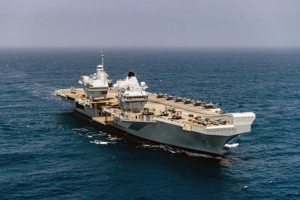 UK Carrier Strike Group on Operation Highmast 
at sea