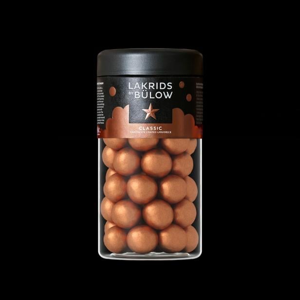 Goldene Lakritz-Kügelchen