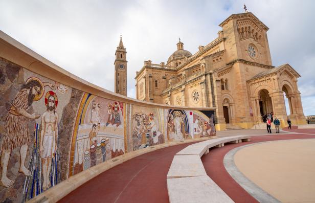 The Basilica of the National Shrine of the Blessed Virgin of Ta' Pinu in Gozo island, Malta
