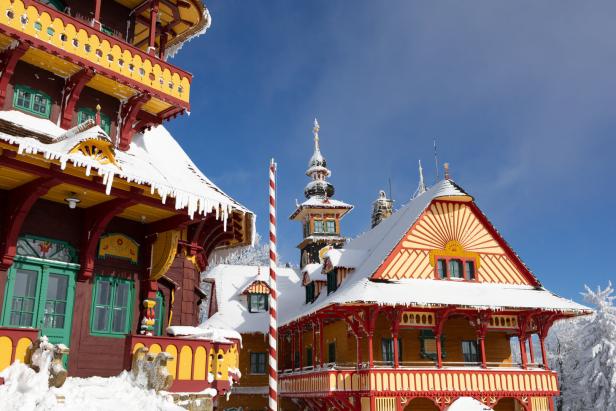 Libusin and Mamenka, Pustevny, Beskids mountains, Czech republic, Czechia, Libusin and Mamenka, Pust