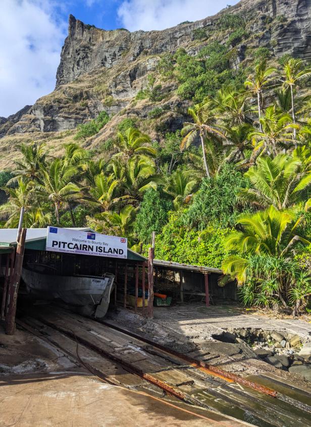 The Landing at Bounty Bay, Pitcairn Island