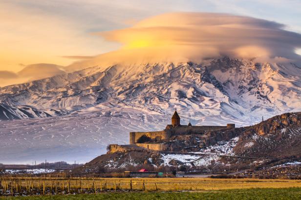Mount Ararat from Armenia with Kloster Chor Virap