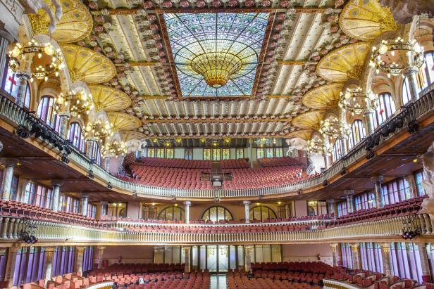 Der Konzertsaal des Palau de la Música Catalana