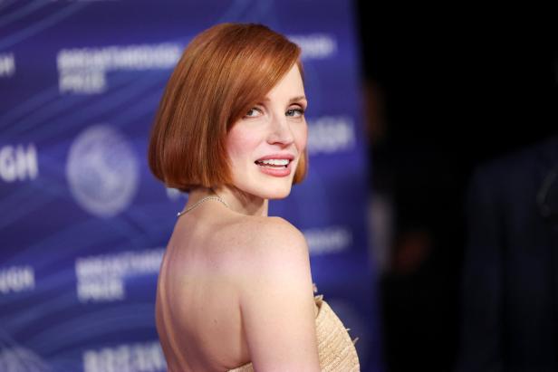 Jessica Chastain mit Soft Curved Bob. 
