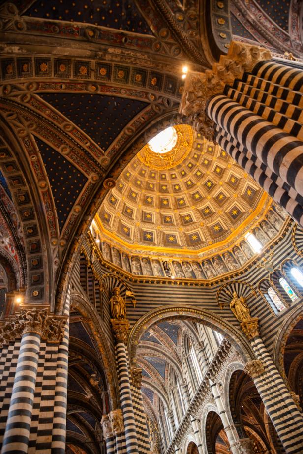 The interior of Siena Cathedral, Tuscany, Italy