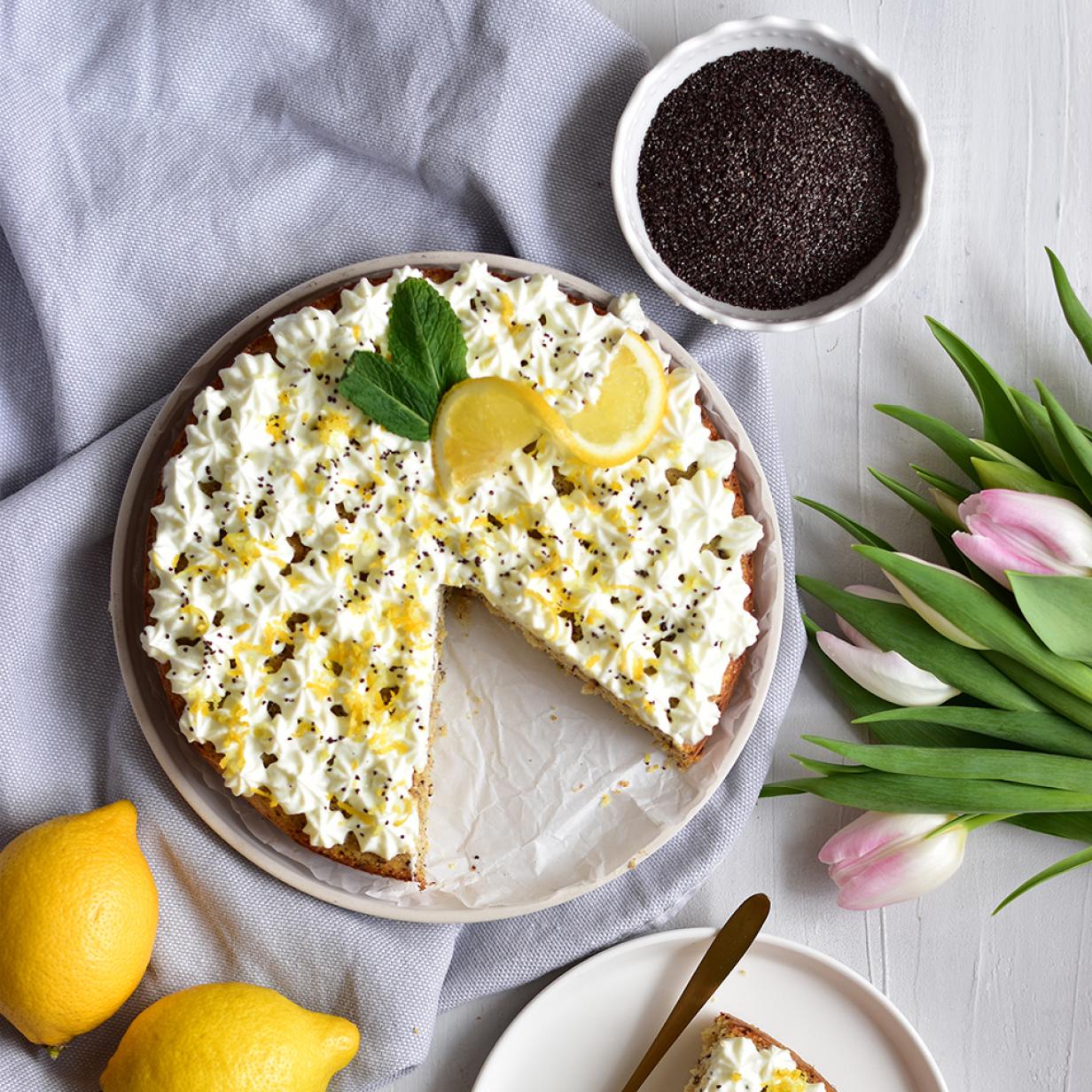 Wenig Kalorien für Naschkatzen: Zitronen-Griess-Torte