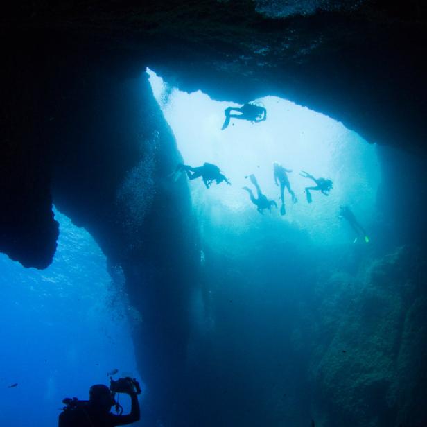 Das Blue Hole ist fast so schön wie die blaue Kathedrale - aber eben nur fast.