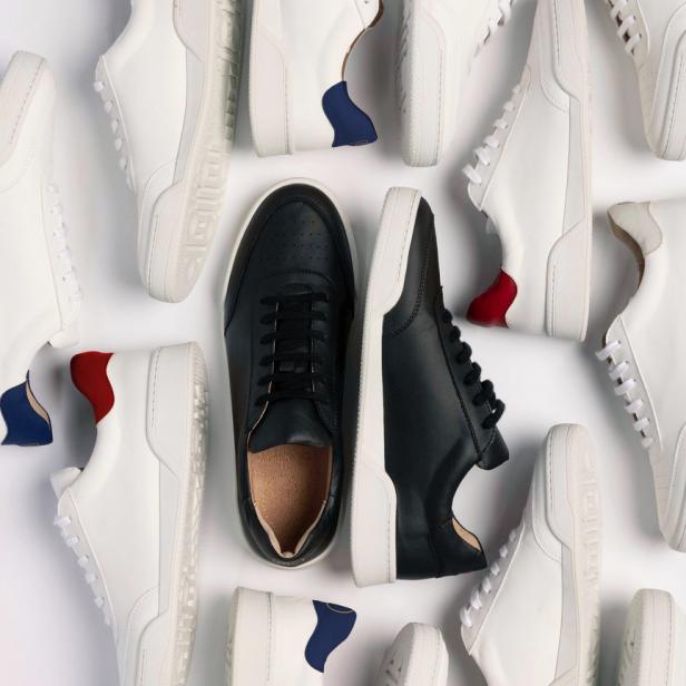 Neue Materialien erobern den Schuhmarkt: Diese Sneaker von Monaco Ducks sind etwa aus Trauben-Leder gefertigt