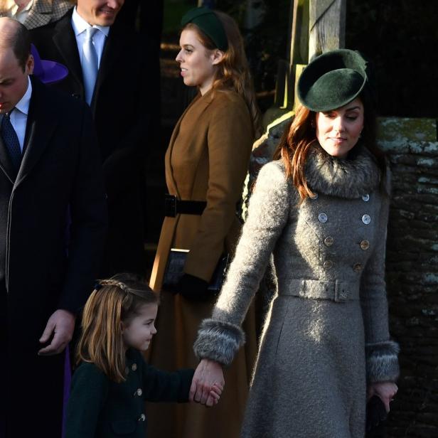 Herzogin Kate und Prinz William mit ihren Kindern George, Charlotte und Louis. 