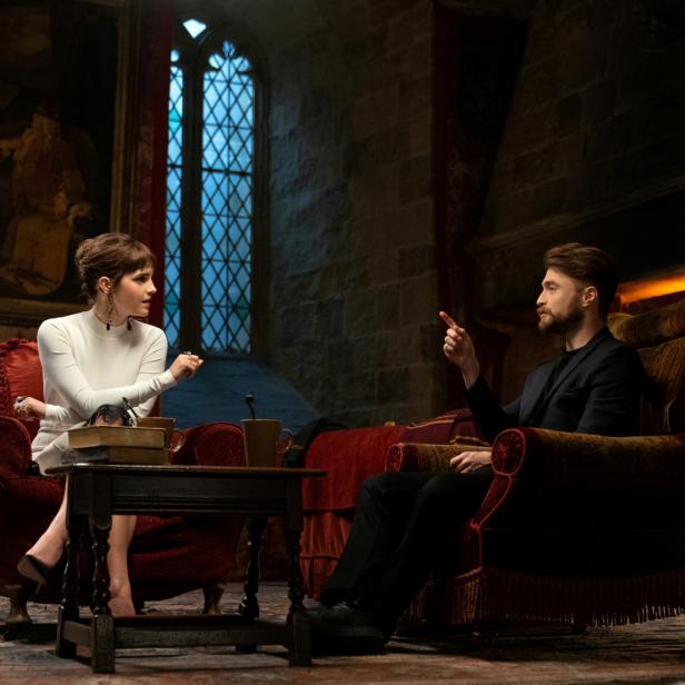 20 Jahre danach: Emma Watson (spielte Hermine) und Daniel Radcliffe (Harry) kehren nach Hogwarts zurück