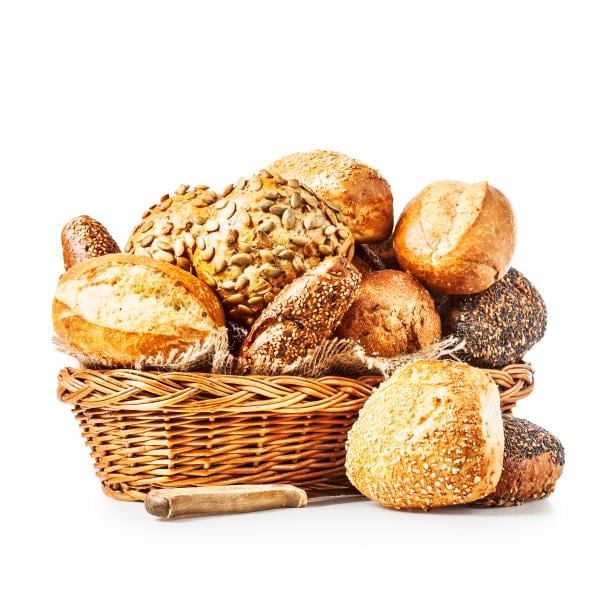 Basket of bread buns