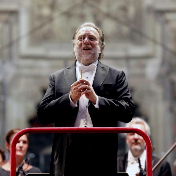 Concert of the Scala Philharmonic in Milan conducted by Riccardo Chailly