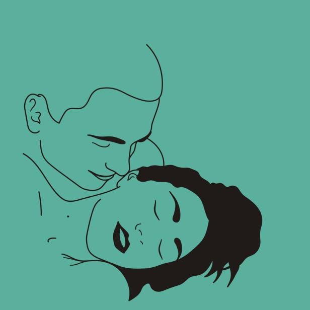 Frau und Mann beim Geschlechtsverkehr.