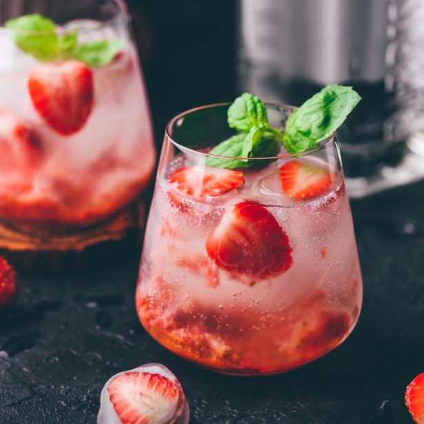 Cocktail mit Erdbeeren