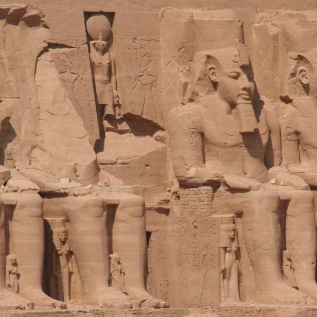 Ramses-Statuen von Abu Simbel im Süden Ägyptens
