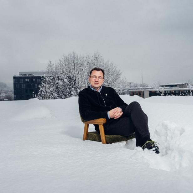 Alpenvereins-Präsident Gerald Dunkel-Schwarzenberger im Schnee