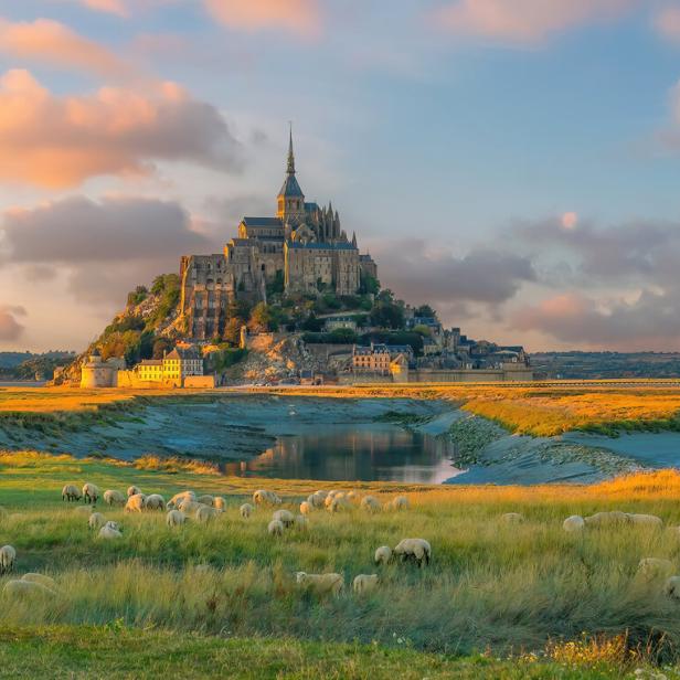 Kloster auf der Gezeiteninsel Mont Saint Michel