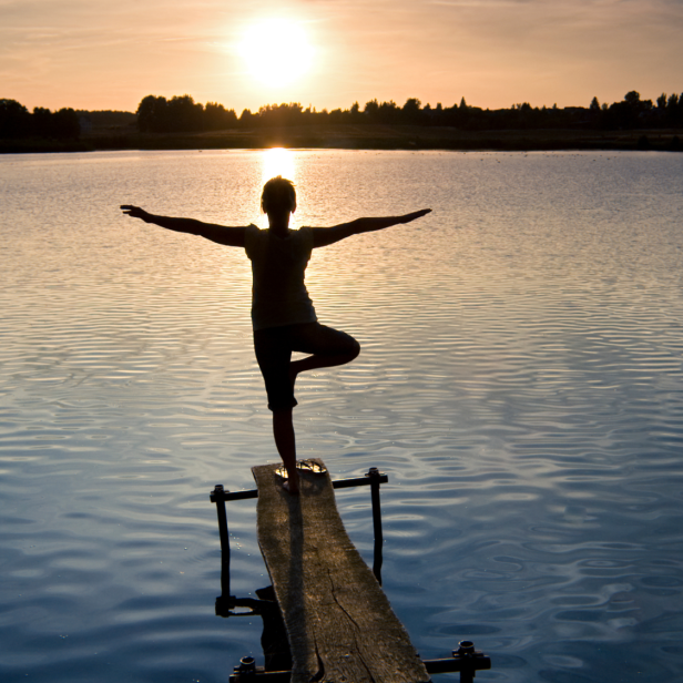 Balance-Training Yoga Pose