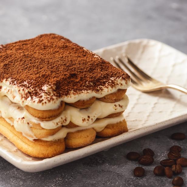 Homemade tiramisu cake, italian dessert.