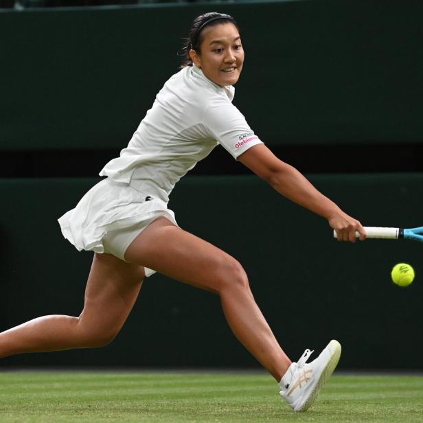 Harmony Tan spielt beim Wimbledon Championship 2022