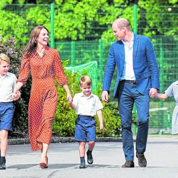 FILE PHOTO: British royals' first day at new school