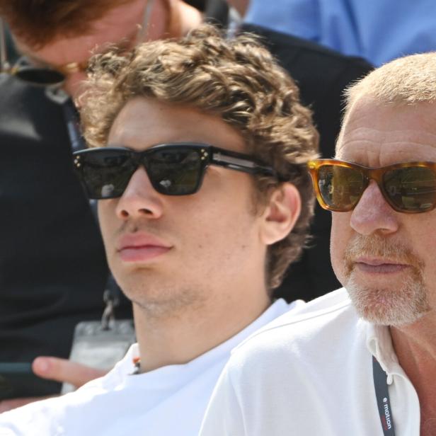 Elias und Boris Becker in Stuttgart