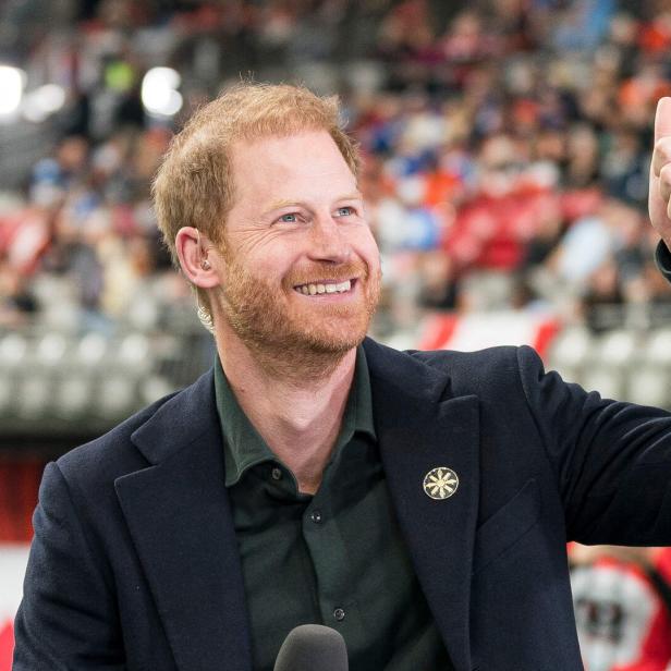 Prinz Harry im Football-Staium von Vancouver, Kanada, reagiert auf den Jubel