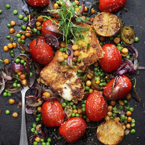 Tomaten von der Plancha mit Feta