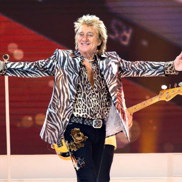 Rod Stewart 2024 auf der Bühne in Kopenhagen