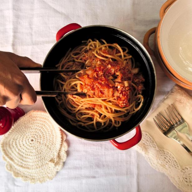 Spaghetti Bolognese mit Thunfisch