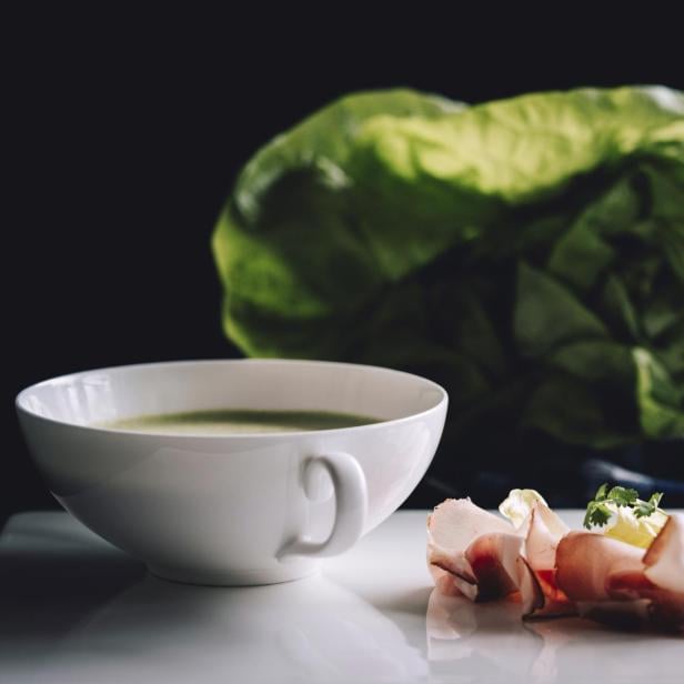 Geräucherte Kopfsalat-Suppe