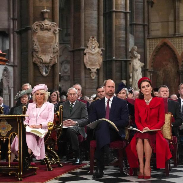 König Charles, Camilla, Prinz William und Cate am Commonwealth Day 2025 bei der Messe 