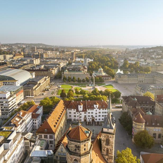 Stuttgarter Schlossplatz Stuttgarter Schlossplatz aus der Vogelperspektive