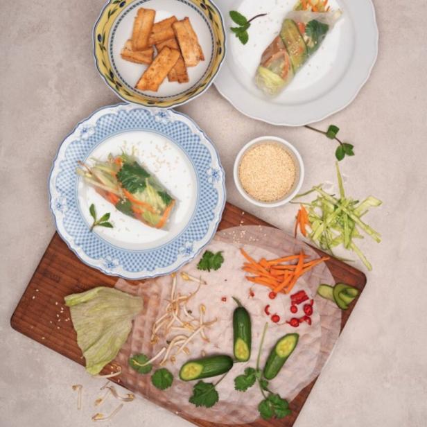 Vietnamesische Frühlingsrollen - Kochbuch Herzhaft & Herzlich von Saskia Vester