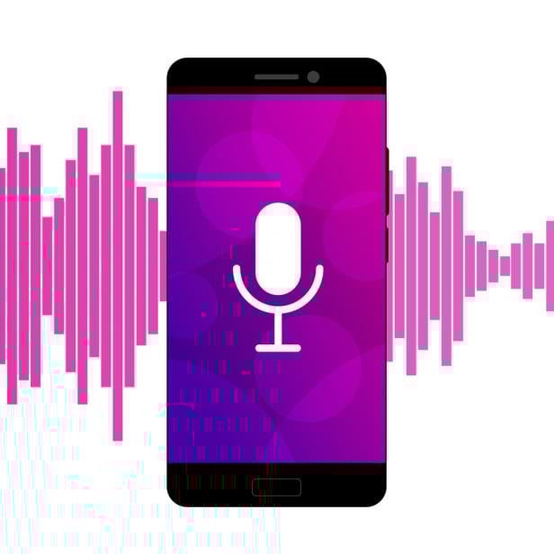 Microphone on screen of a smartphone