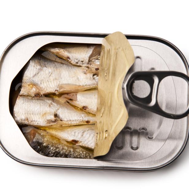Open tin of Sardines