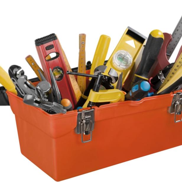 Kiste mit Werkzeug