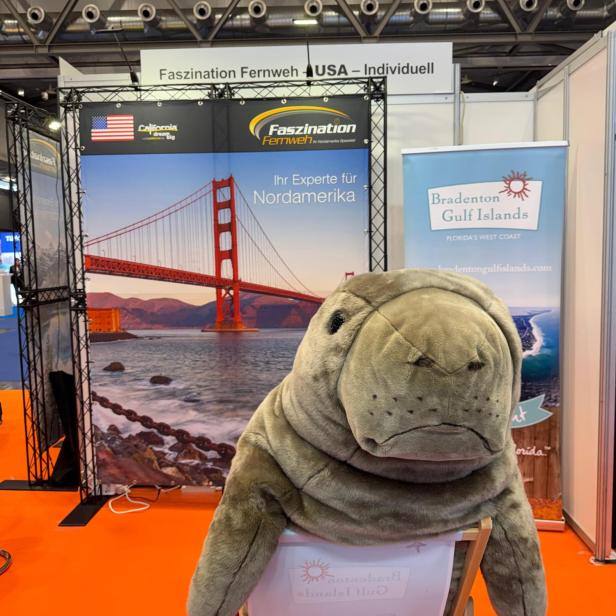 Maskottchen Manni von VISIT FLORIDA Germany