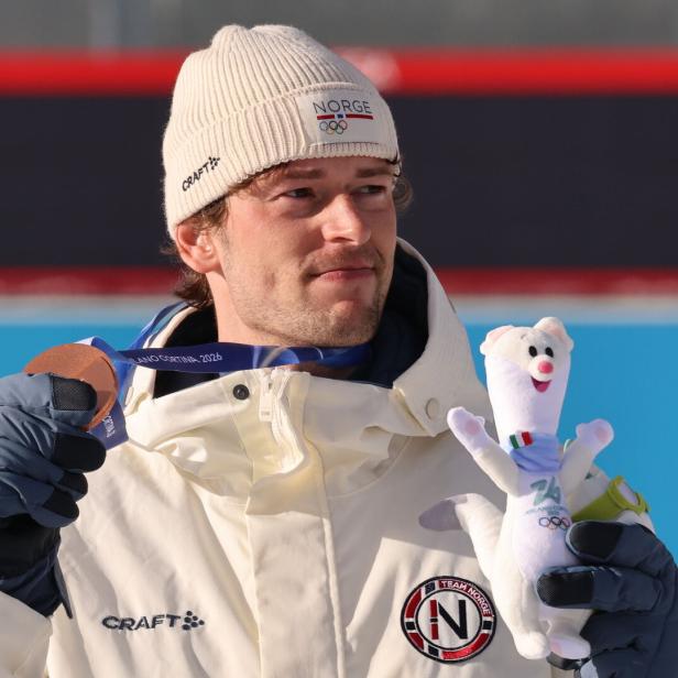 Biathlet Sturla Holm Laegreid mit Bronze-Medaille bei Olympia.