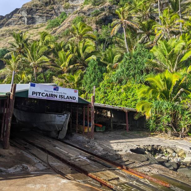 The Landing at Bounty Bay, Pitcairn Island